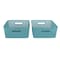 Simplify Storage Bin, Plastic, Blue, 13.7 in H, 11.4 in W, 13.7 in L, 2 PK 25174-DUSTY-2PK - alternate 1